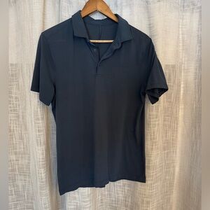 Lululemon Men Evolution Short-Sleeve Polo Shirt Nautical Navy Size M